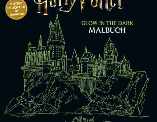 Harry Potter: sära pimedas värvimisraamatus Värvimisraamat koos kumaga pimedas efektis