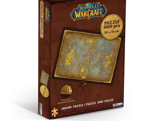 WORLD OF WARCRAFT 1000 Teile Puzzle « La carte d’Azeroth »
