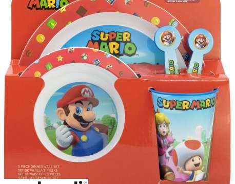 Super Mario 5 Piece Breakfast Set