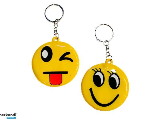 Key chain with smiling face 4 ass.