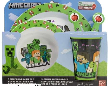 Комплект за закуска Minecraft от 5 части