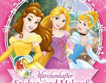 Disney Princess: adesivo de conto de fadas e diversão para colorir