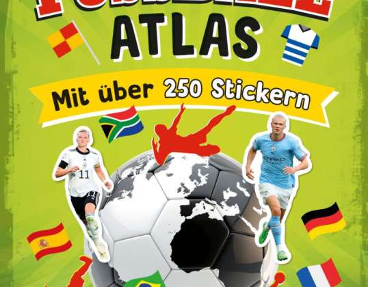 Futbola atlants: ar vairāk nekā 250 uzlīmēm