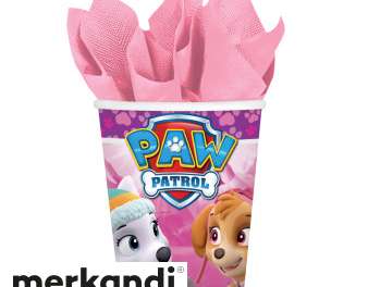 Paw Patrol Pink 8 papirbægre 250 ml