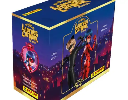 Panini Miraculous Ladybug & Cat Noir Zbirka filmskih nalepk s 24 vrečkami