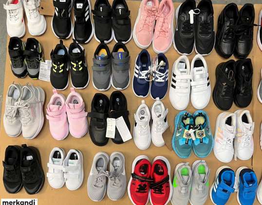 Uudet merkkituotteet C-koot lasten kengät - Nike, Adidas, Puma, Skechers.