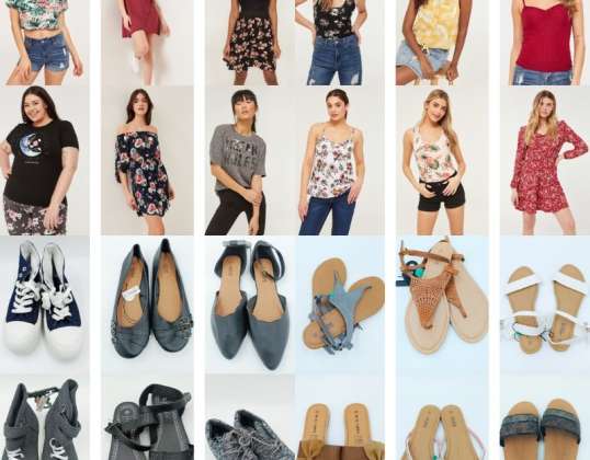 Massor av damkläder och skor - Online grossist
