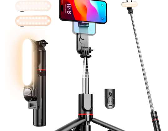 Suporte para telefone Selfie Stick para tripé L15 tripé com lâmpada