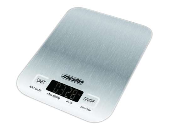 Mesko MS 3169 white Kitchen scale electronic inox