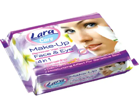 LARA Make Wet Wipes για πρόσωπο και μάτια (20 τμχ)