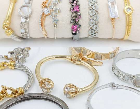 Lot of Fashion Steel Bracelets - Wholesaler of costume jewelry of Spain