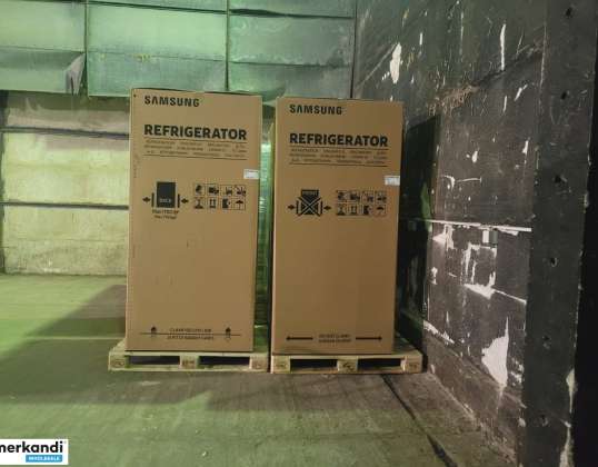 Samsung Švédsko 43 ks zmiešaná biela technika, A WARE NOVÉ SBS & Combi chladničky, práčky, sušičky, mikrovlnné rúry, sporáky, vysávače atď.