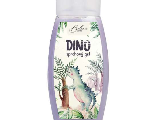 Dětský krémový sprchový gel 250 ml s olivovým olejem a extraktem z mořské řasy – dinosaurus