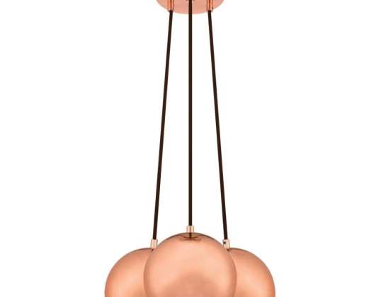 Westinghouse 6102040 chandelier, ceiling lamp, 3 pendants, copper