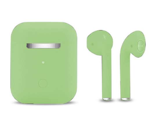 Inpods 12 Macaron Green soft touch control with matte finish