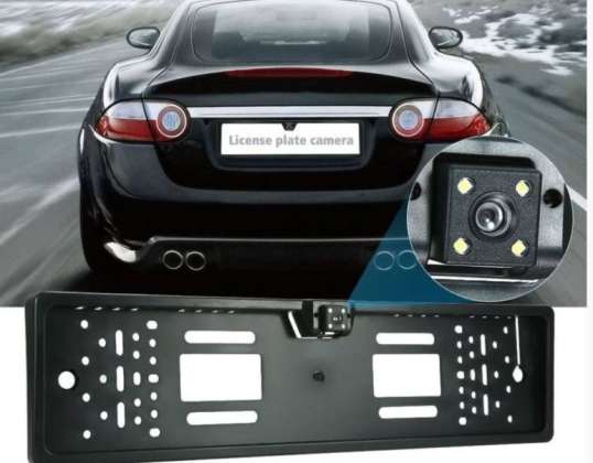 License plate frame with integrated camera