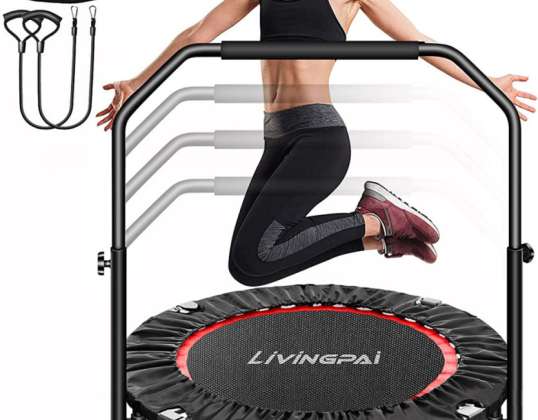 Livingpai opvouwbare en verstelbare fitness trampoline