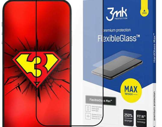 Klaas iPhone 14 Pro Max 3mk FlexibleGlass MAX™ kaitseekraanile