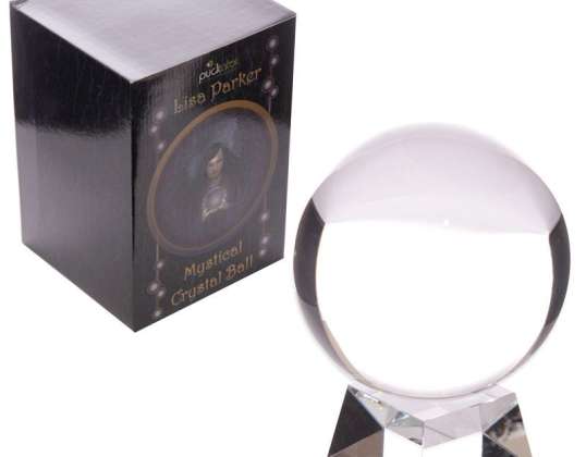Skleněná koule se skleněnou podstavcem a dárkovou krabičkou 14cm