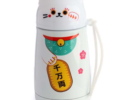 Maneki Neko Lucky katteformet termo vandflaske 300ml