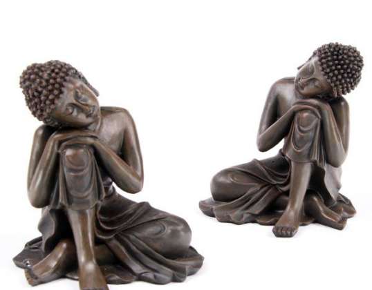 Træ effekt Thai Buddha hoved på knæ