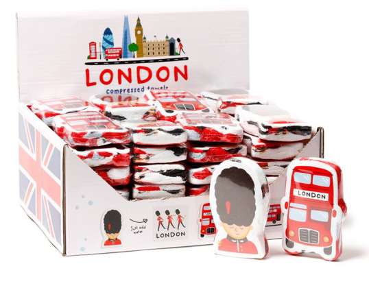 Londýnské ikony Stlačený cestovní ručník žínka na kus