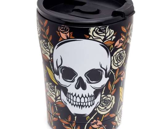 Skulls & Roses skull thermo mug for food & drink 300ml