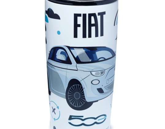 Fiat 500 E genanvendelig isoleret vandflaske i rustfrit stål 500ml