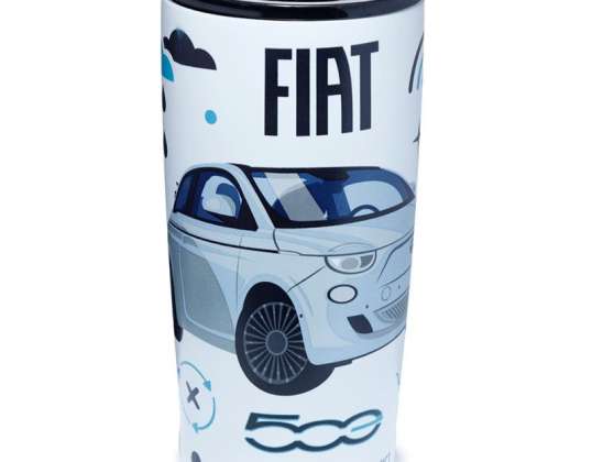 Fiat 500 E reusable insulated stainless steel water bottle 500ml