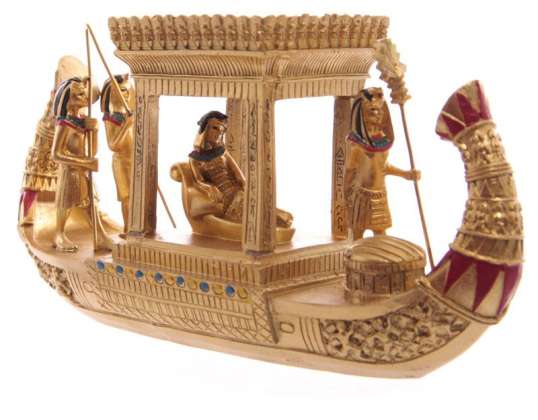 Golden Egyptian Covered Boat