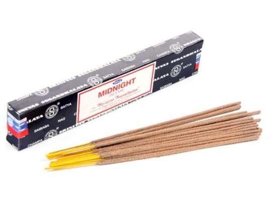 Satya Midnight Nag Champa 12 incense sticks per package