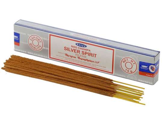 01363 Satya Silver Ghost Nag Champa Incense Sticks per package