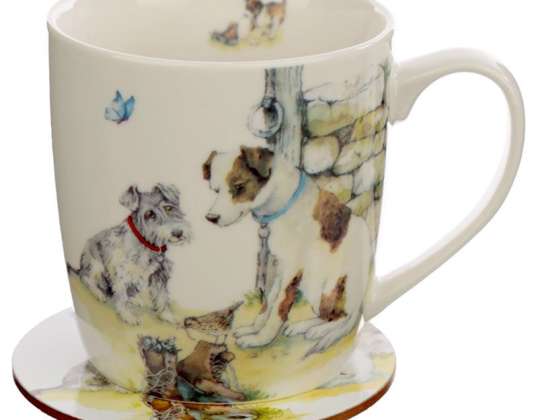 Jan Pashley Dog Mug & Coaster Set