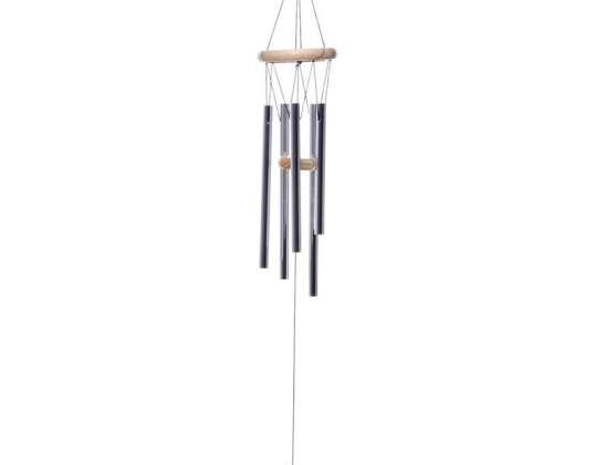 Wooden wind chime with metal tubes 58cm