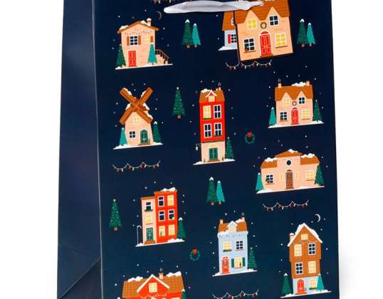 Christmas Houses Gift Bag L per piece