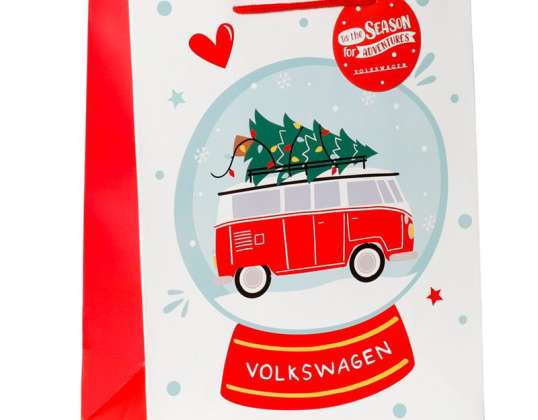 Christmas Volkswagen VW T1 Bulli Gift Bag L per piece