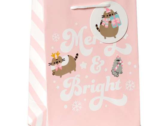 Christmas Pusheen Gift Bag M per piece