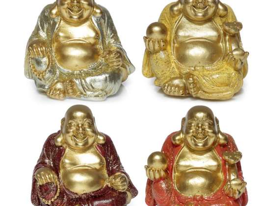 Mini Bouddha chinois qui rit joyeux et scintillant 6cm par pièce