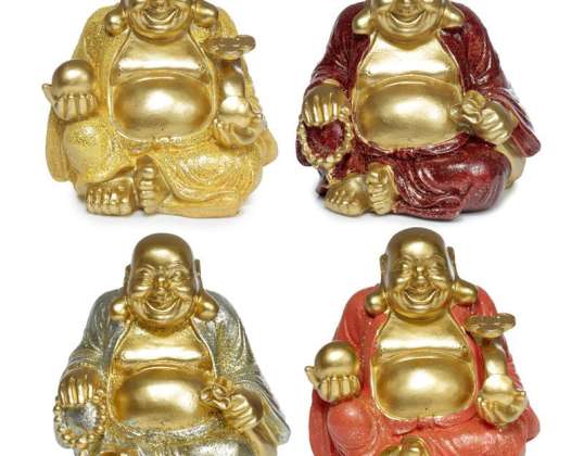 Mini Happy Glittering Chinese Laughing Buddha 8cm por peça