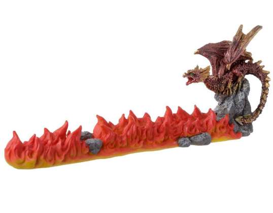 Red Dragon Volcano Incense Holder