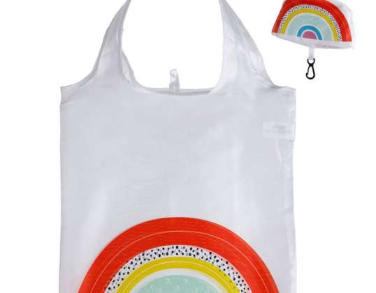Foldable Reusable Shopping Bag Somewhere Rainbow Per Piece