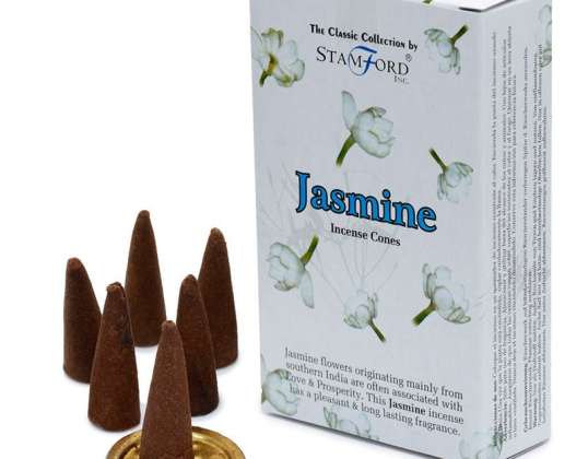 Stamford Incense Cone Jasmine 37161 per package
