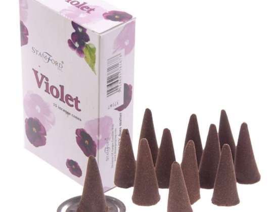 Stamford Incense Cone Violet 37167 per package
