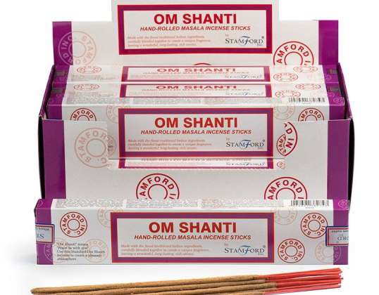 37274 Varas de incenso Om Shanti Stamford Masala por embalagem