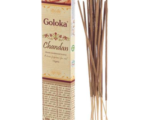 Goloka Masala Chandan sandelhout wierookstokjes per verpakking