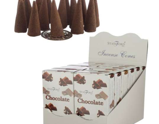 37221 Chocolate Stamford incense cone per package