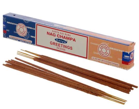 01320 Сатя Наг Чампа & Поздрави Ароматни пръчици в пакет