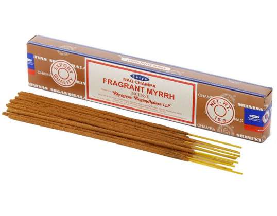 01352 Satya Scented Myrrh Nag Champa Incense Sticks per confezione