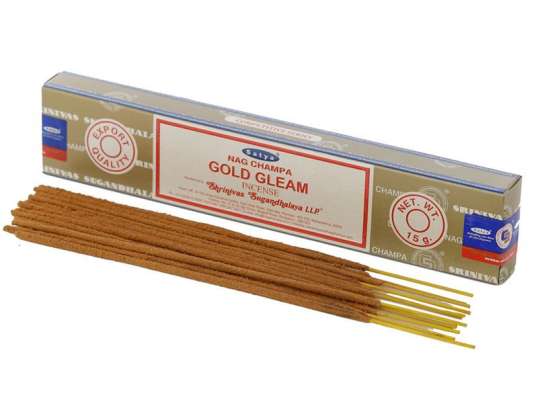01354 Satya Gold Shine Nag Champa Incense Sticks per package
