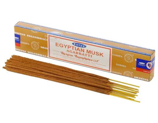 01420 Satya VFM Egyptian Musk Nag Champa Incenso Sticks por pacote